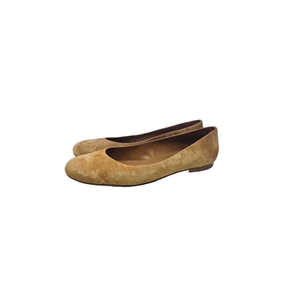 Margaux 43 Caramel Brown Suede Ballet Flat Minima… - image 4
