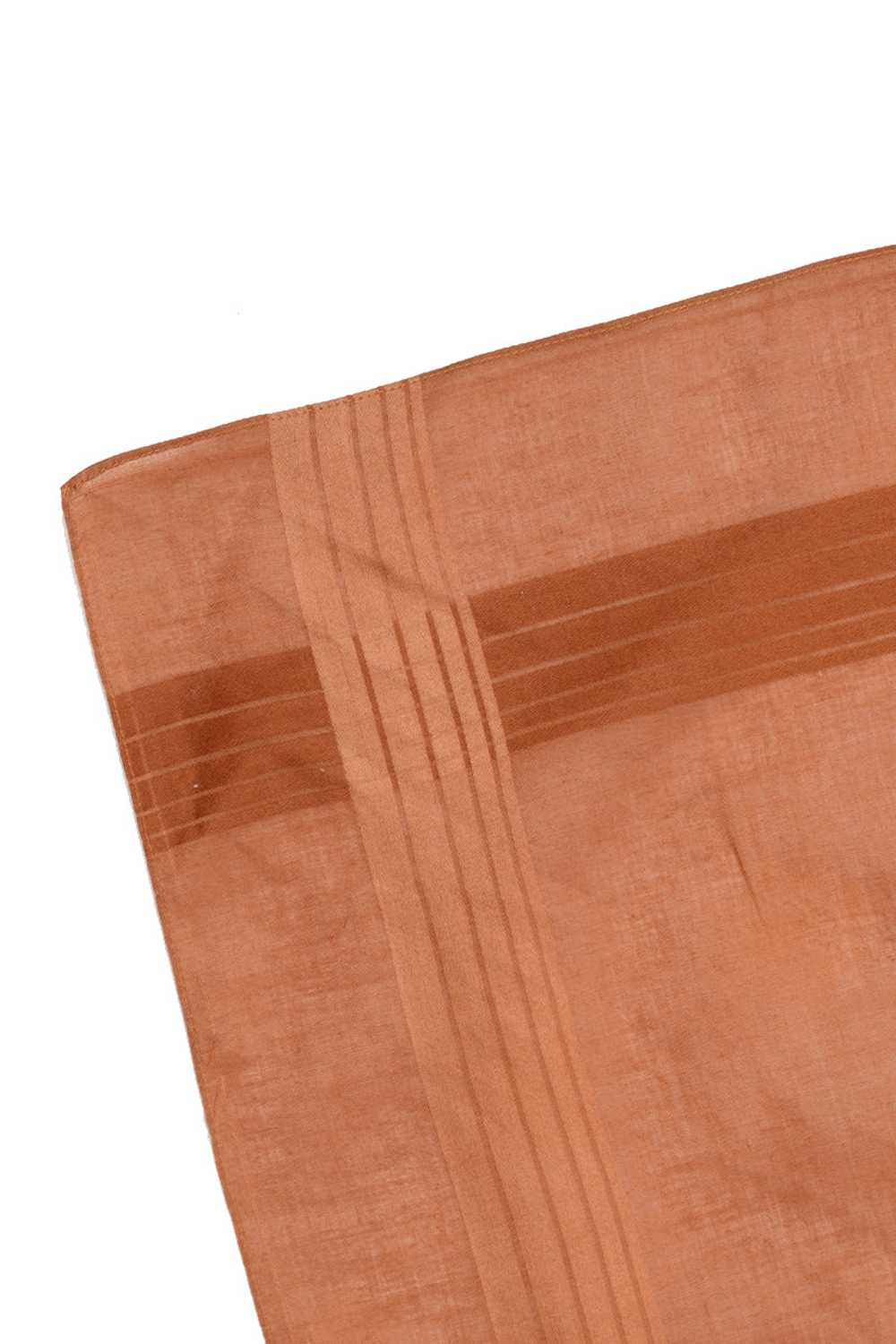 1970s Pappagallo Copper Brown Square Cotton Scarf - image 3