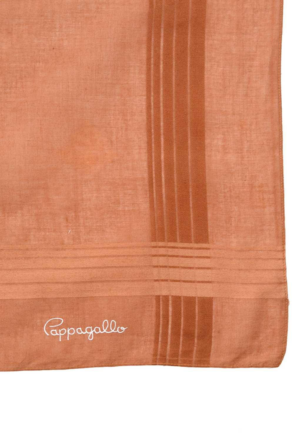 1970s Pappagallo Copper Brown Square Cotton Scarf - image 4