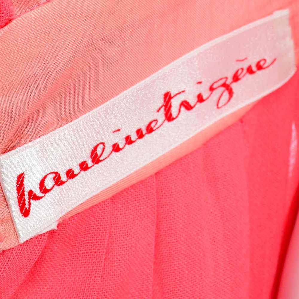 1970s Pauline Trigere Salmon Pink Dress w/ Keyhol… - image 11