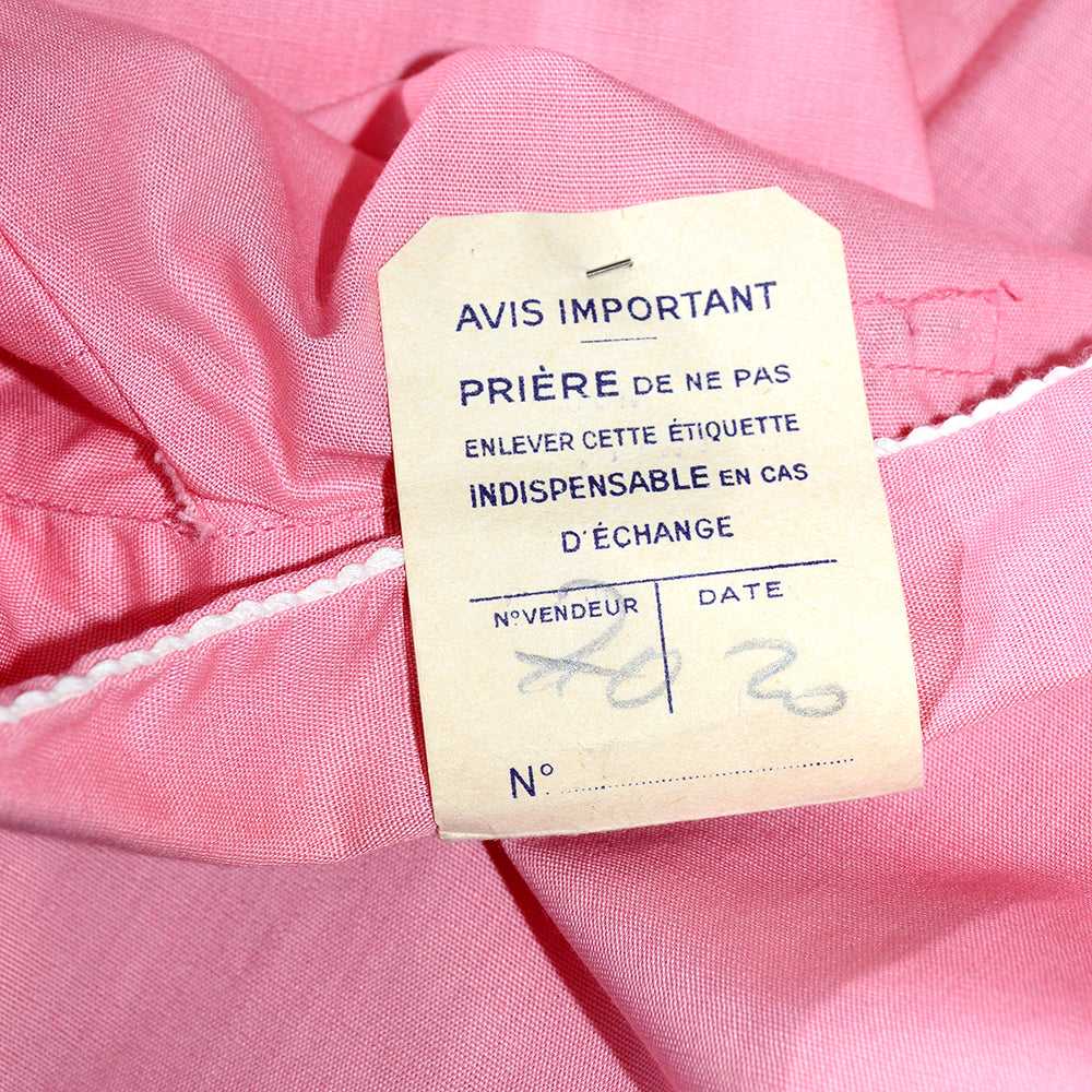 1970s Pink Cotton Vintage Pajama Set Deadstock fr… - image 10