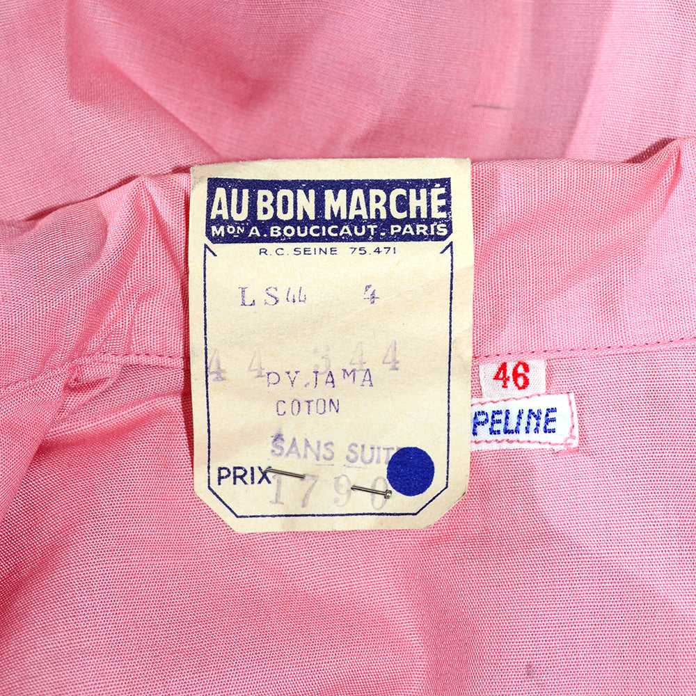 1970s Pink Cotton Vintage Pajama Set Deadstock fr… - image 9