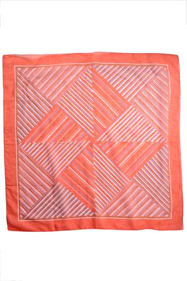 1970s Ray Strauss Orange Geometric Design Cotton S