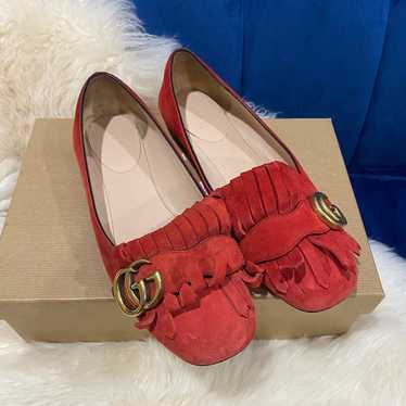 Gucci GG marmont loafer Scamosciato flats