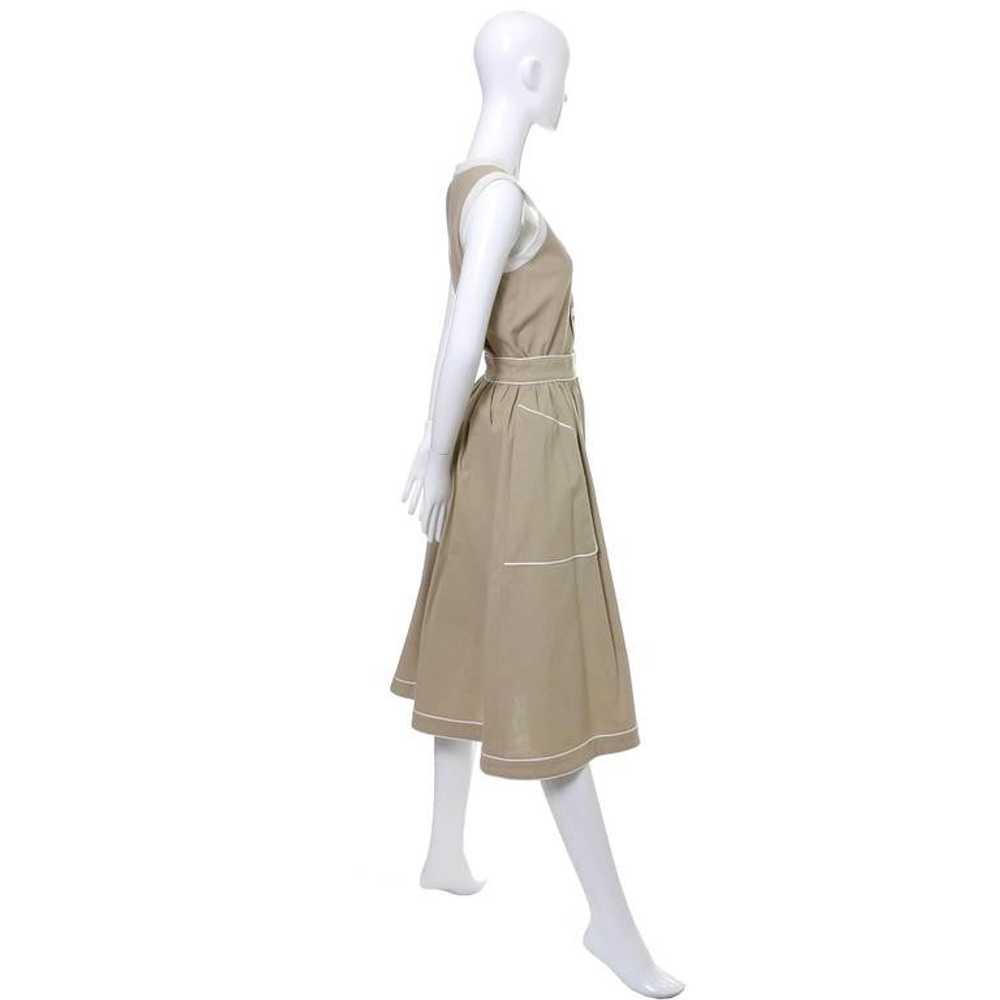 1970s Valentino Vintage 2pc Linen Dress Skirt Top… - image 2