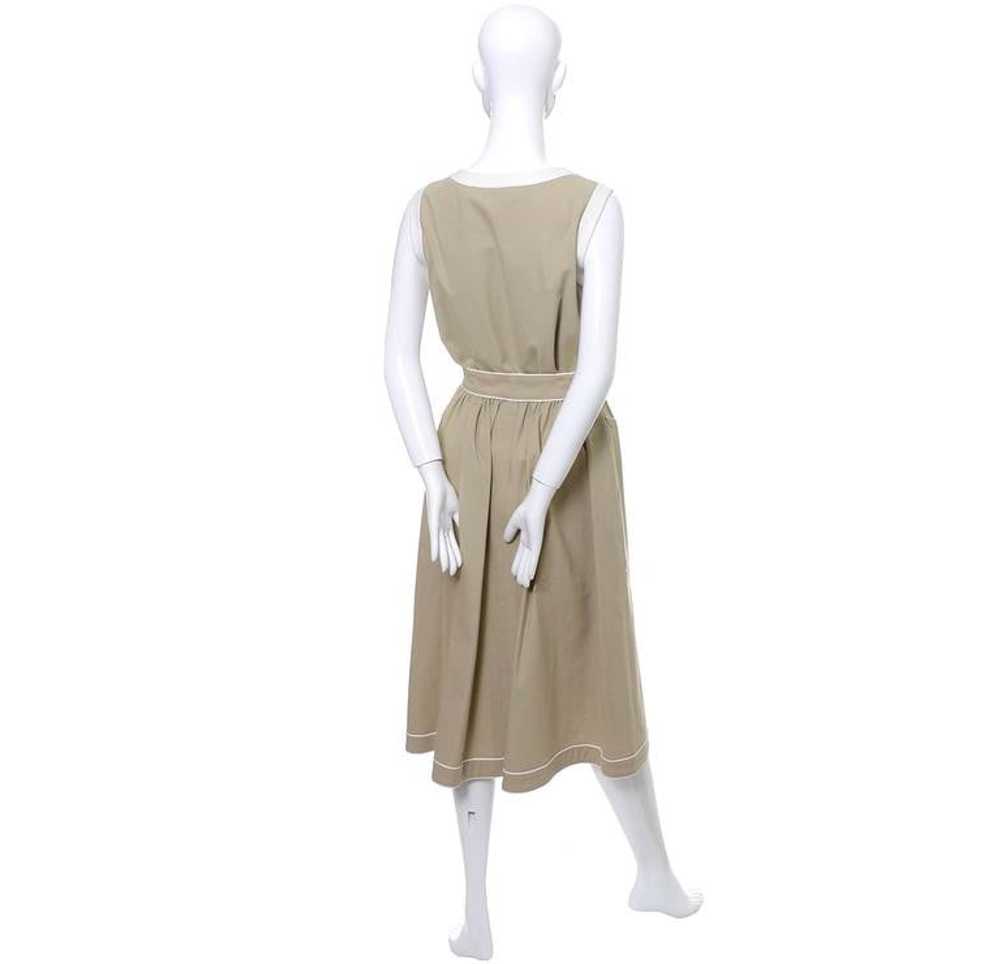 1970s Valentino Vintage 2pc Linen Dress Skirt Top… - image 3