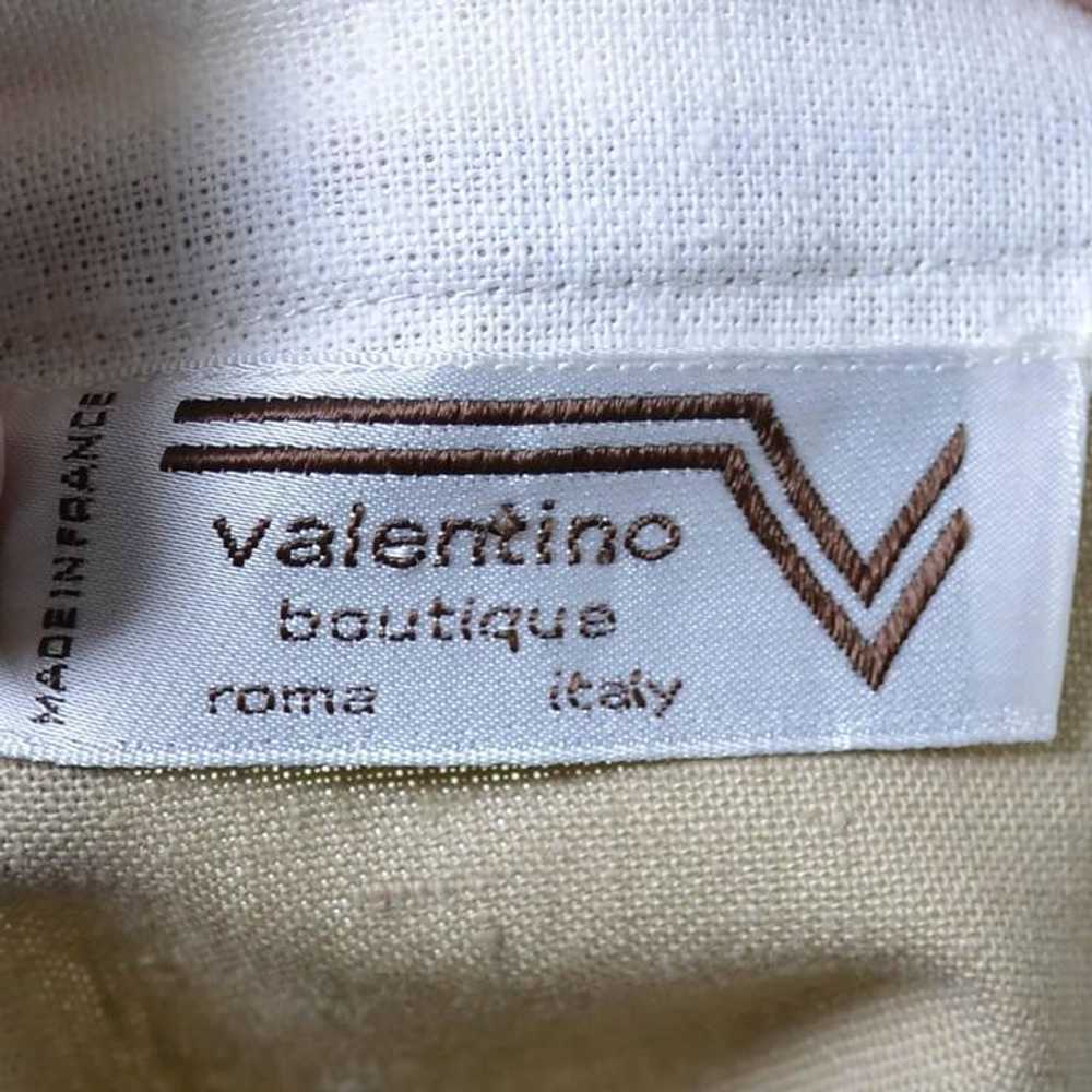 1970s Valentino Vintage 2pc Linen Dress Skirt Top… - image 6