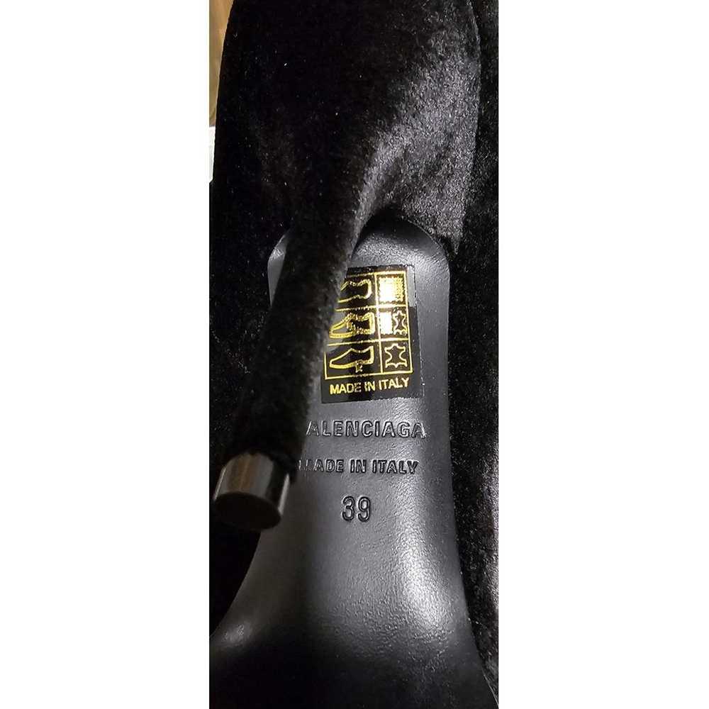 Balenciaga Knife velvet boots - image 3