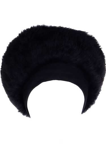 1970s Yves Saint Laurent Black Fur Russian Style H