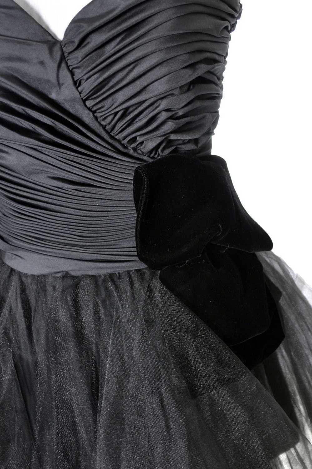 1980's Lillie Rubin Black Strapless Party Dress - image 5