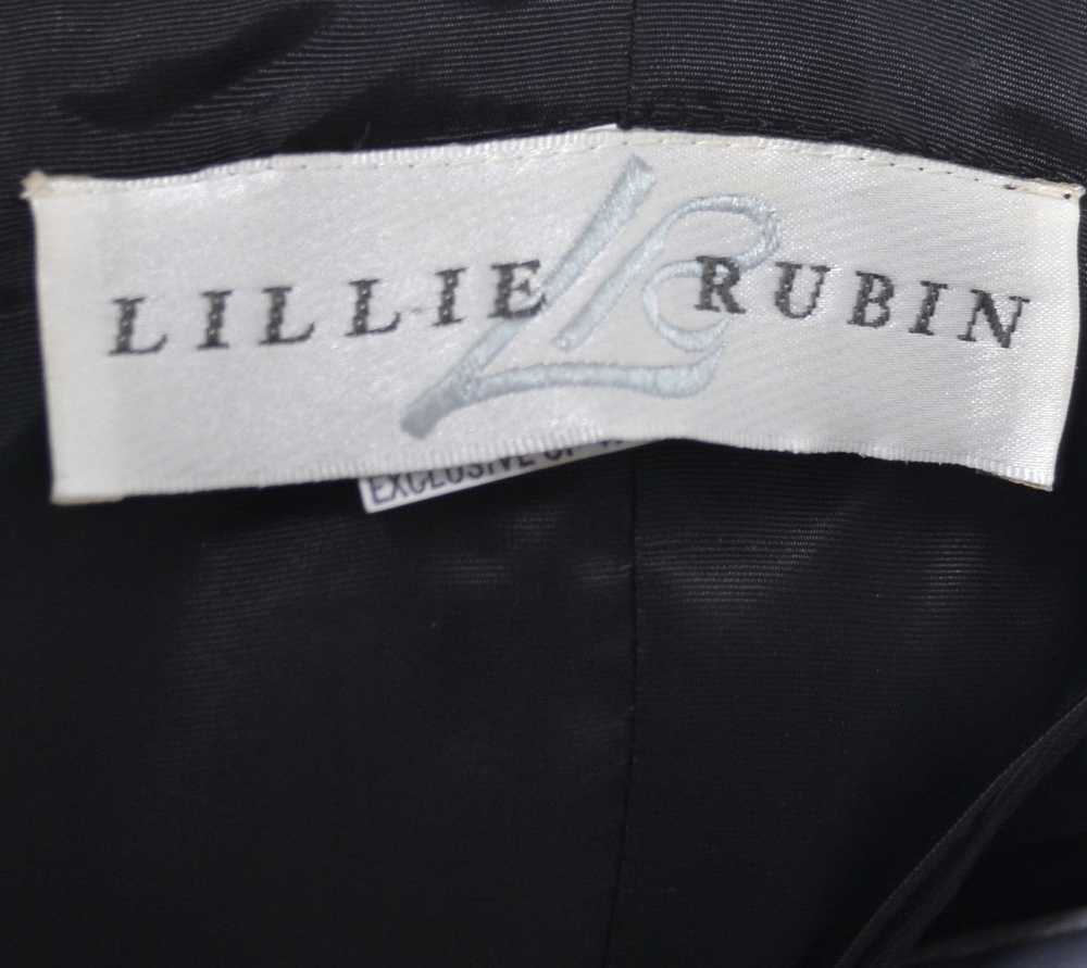 1980's Lillie Rubin Black Strapless Party Dress - image 6