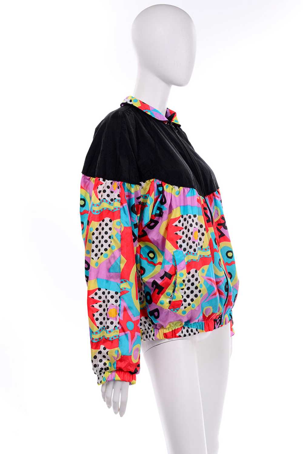 1980s Bright Colorful AKITA Activewear Leopard Zi… - image 3