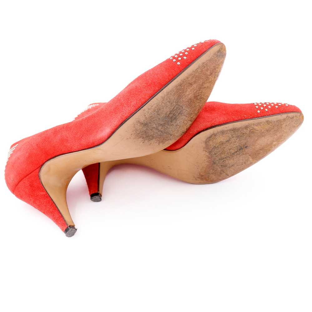 1980s Bruno Magli Vintage Shoes Red Heeled Pumps … - image 9