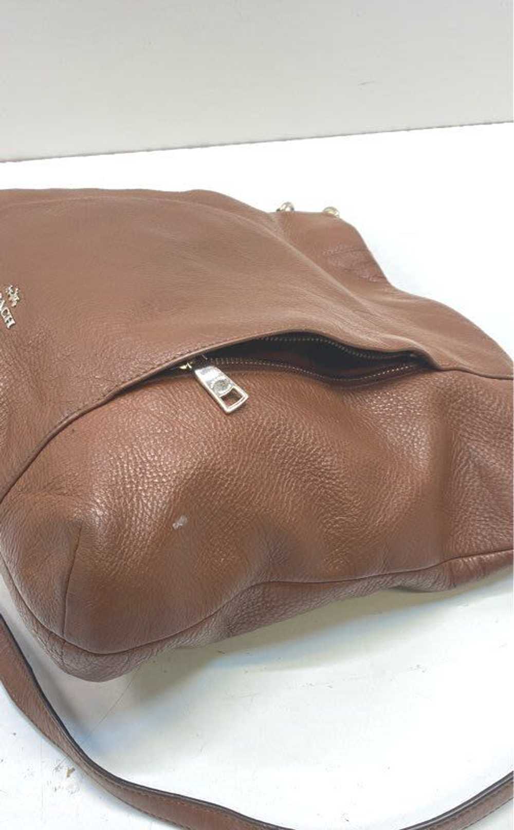 Coach Pebble Leather Isabelle Shoulder Bag Tan - image 6