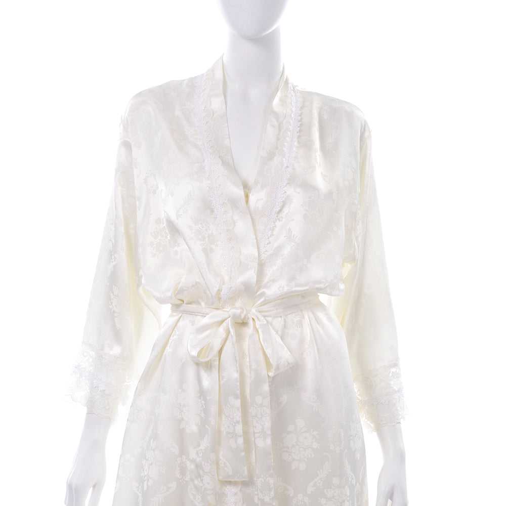 1980s Christian Dior Ivory Robe & Nightgown Set - image 5