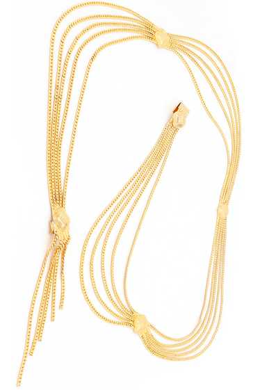1980s Christian Dior Multi Strand Gold Chain Medal