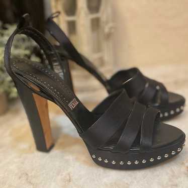 Gianfranco Ferre designer heels black with rivets… - image 1