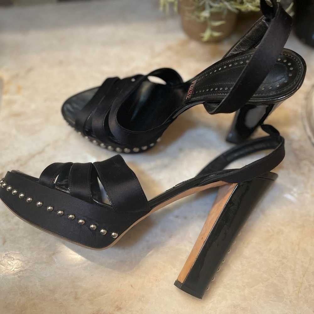 Gianfranco Ferre designer heels black with rivets… - image 4