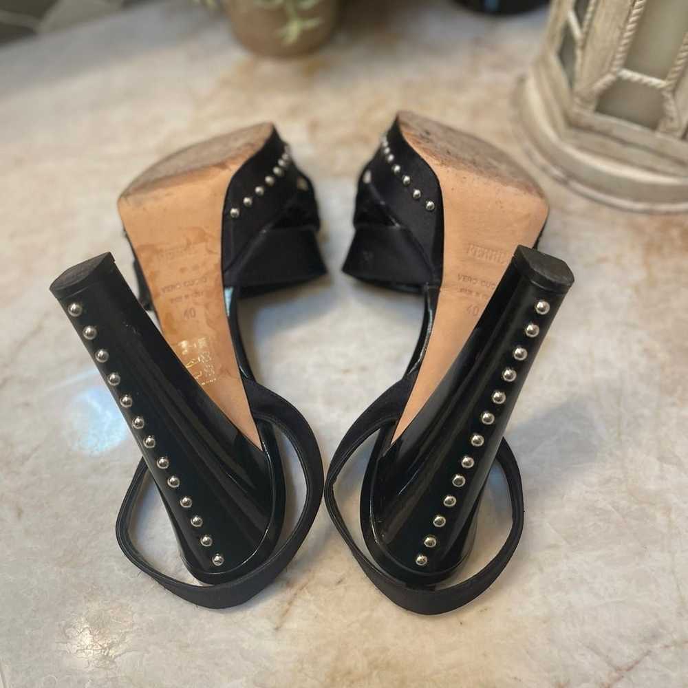 Gianfranco Ferre designer heels black with rivets… - image 8