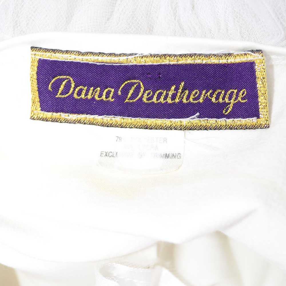 1980s Dana Deatherage Vintage Bodycon Ruffled Whi… - image 10