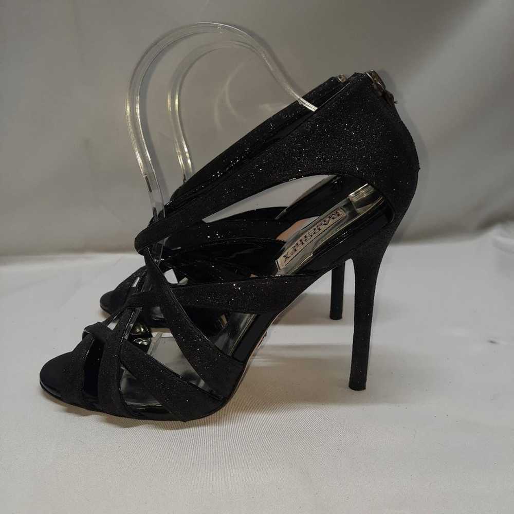 Badgley Mischka Black Glittery Sparkle Junebug hi… - image 4