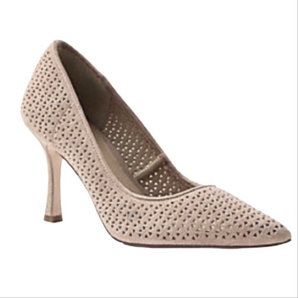 NEW! ANN TAYLOR Suede Perforated Pump Heel 7. - image 1