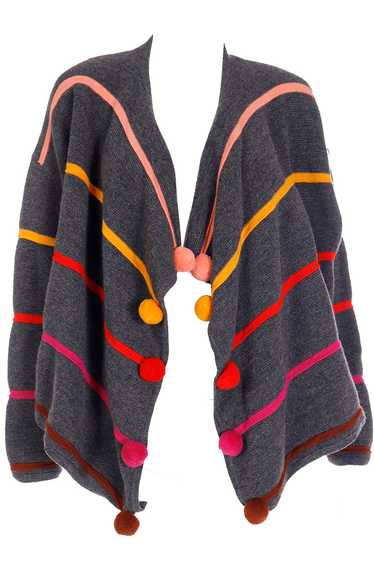 1980s Escada Margaretha Ley Grey Wool Sweater W Co