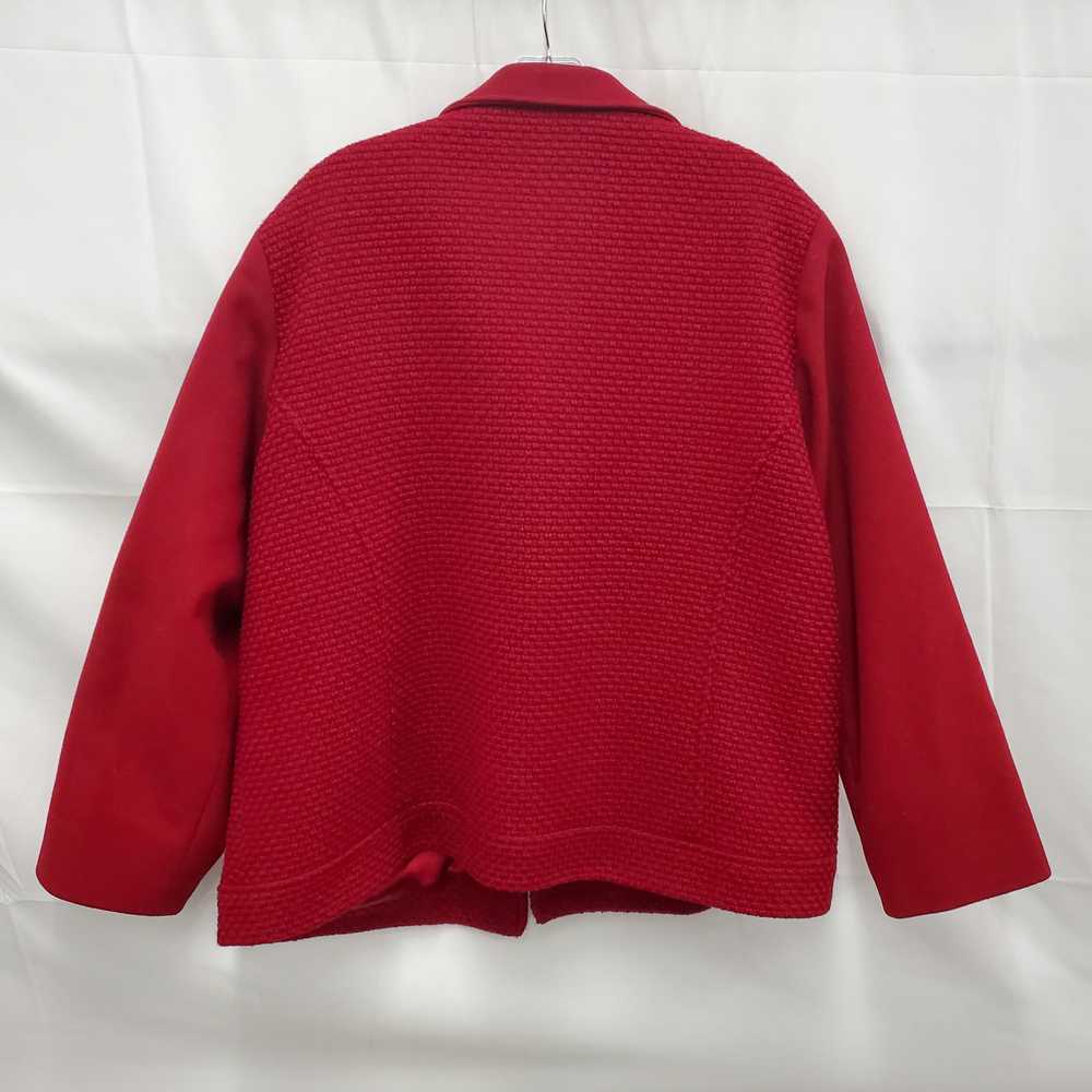 VTG Pendleton WM's 100% Wool Red Fleece Jacket Si… - image 2