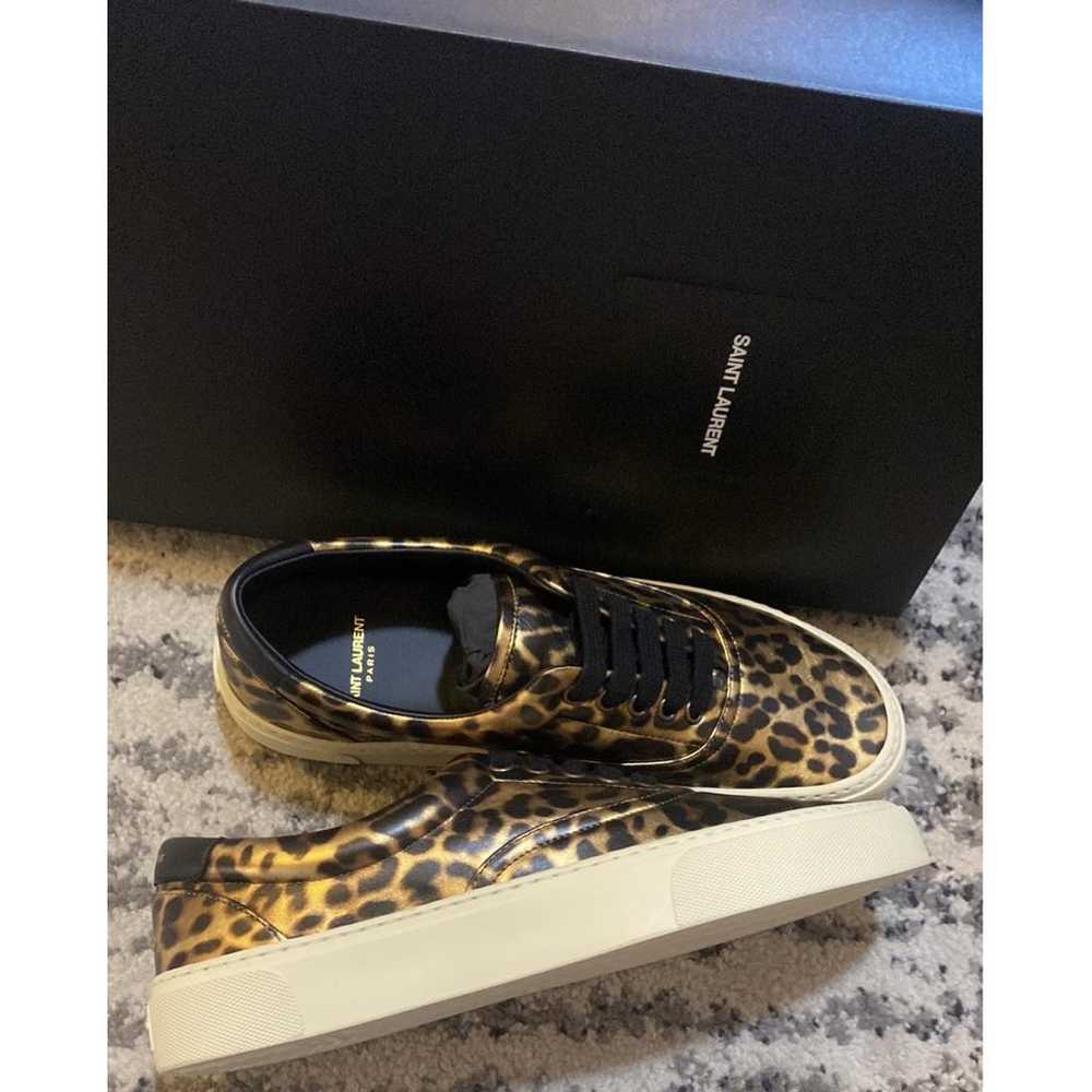 Saint Laurent Venice leather low trainers - image 2