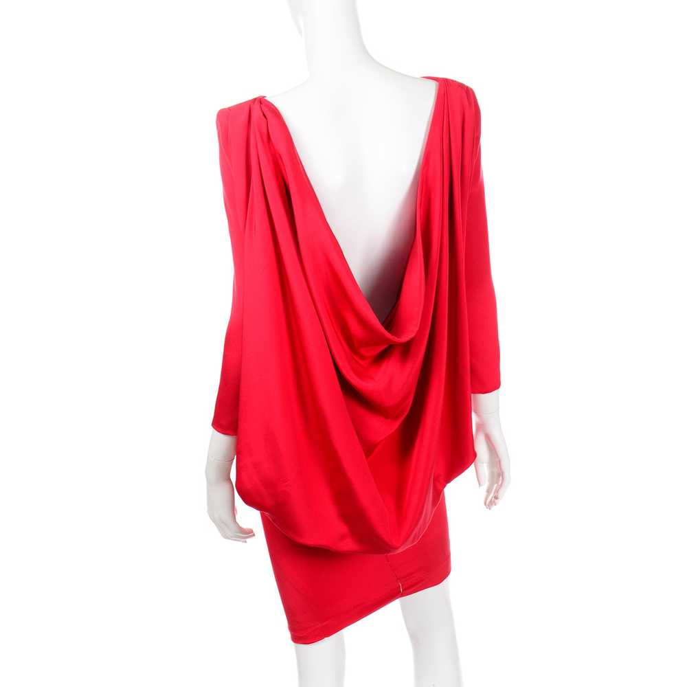 1980s Pierre Cardin Vintage Red Silk Dress With L… - image 6
