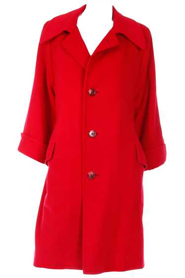 1980s Vintage Red Cashmere Long Coat