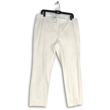J. Jill NWT Womens White Flat Front Slash Pocket … - image 1