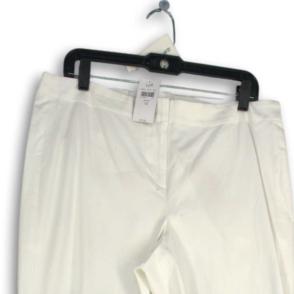 J. Jill NWT Womens White Flat Front Slash Pocket … - image 3