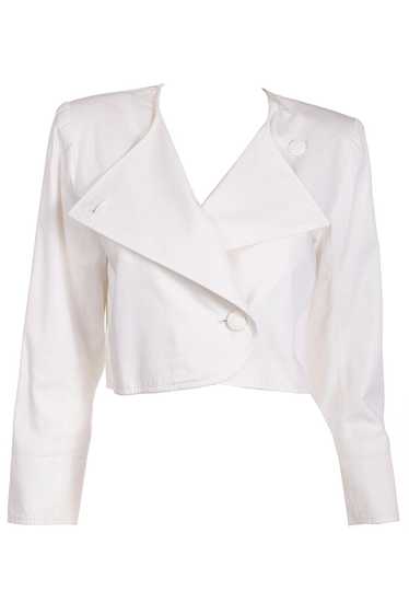 1980s Yves Saint Laurent Cropped White Cotton Jack