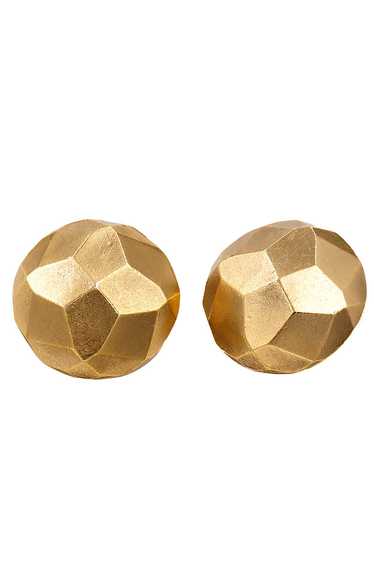 1980s Yves Saint Laurent Gold Geometric Textured C