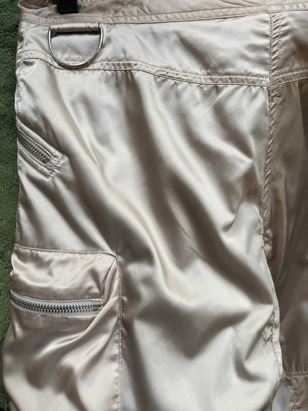 Prada Linea Rossa 2000's pearl nylon cargo trouse… - image 7