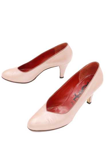 1980s Yves Saint Laurent Pale Mauve Pink Shoes 7.5