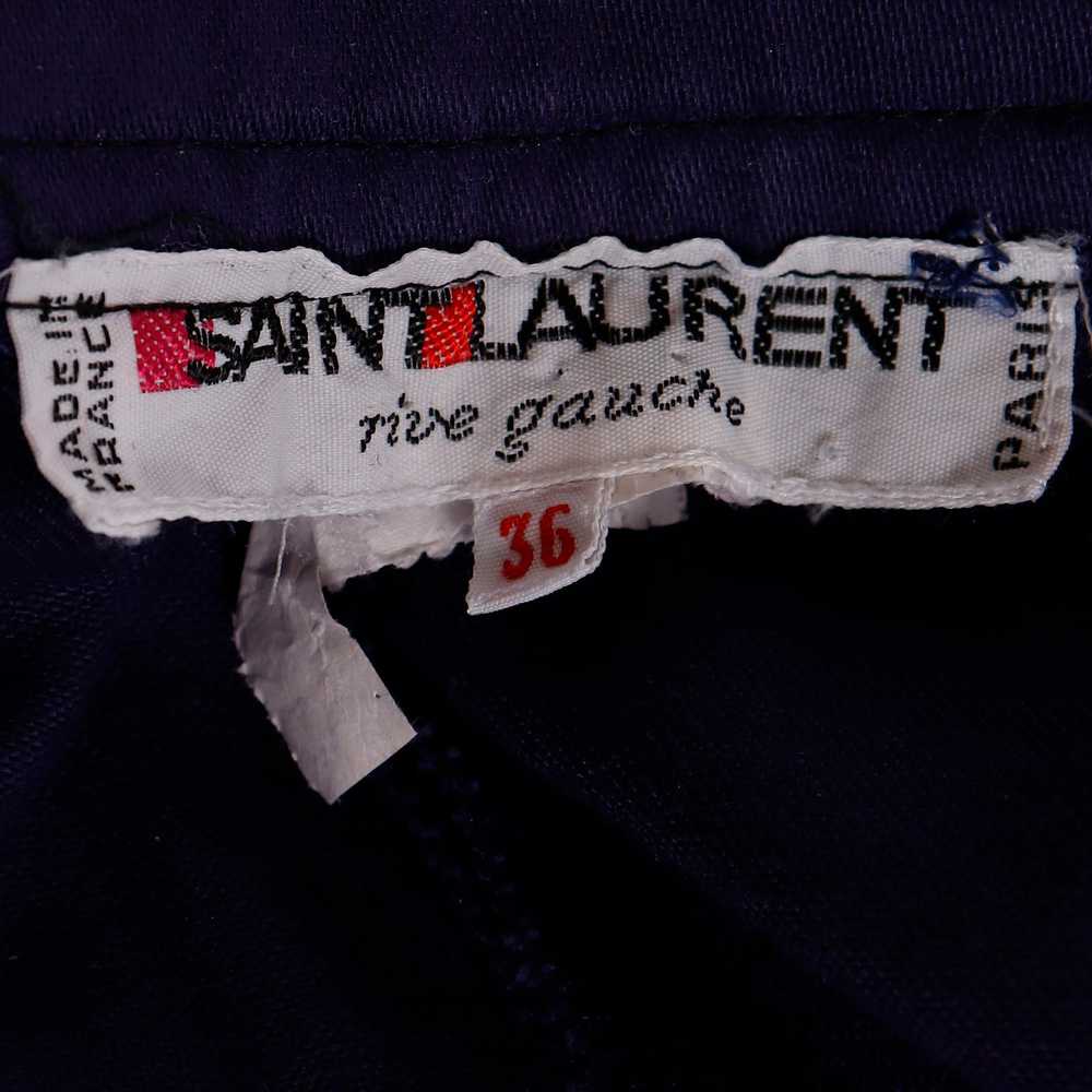 1980s Yves Saint Laurent Purple Cotton Trousers W… - image 6