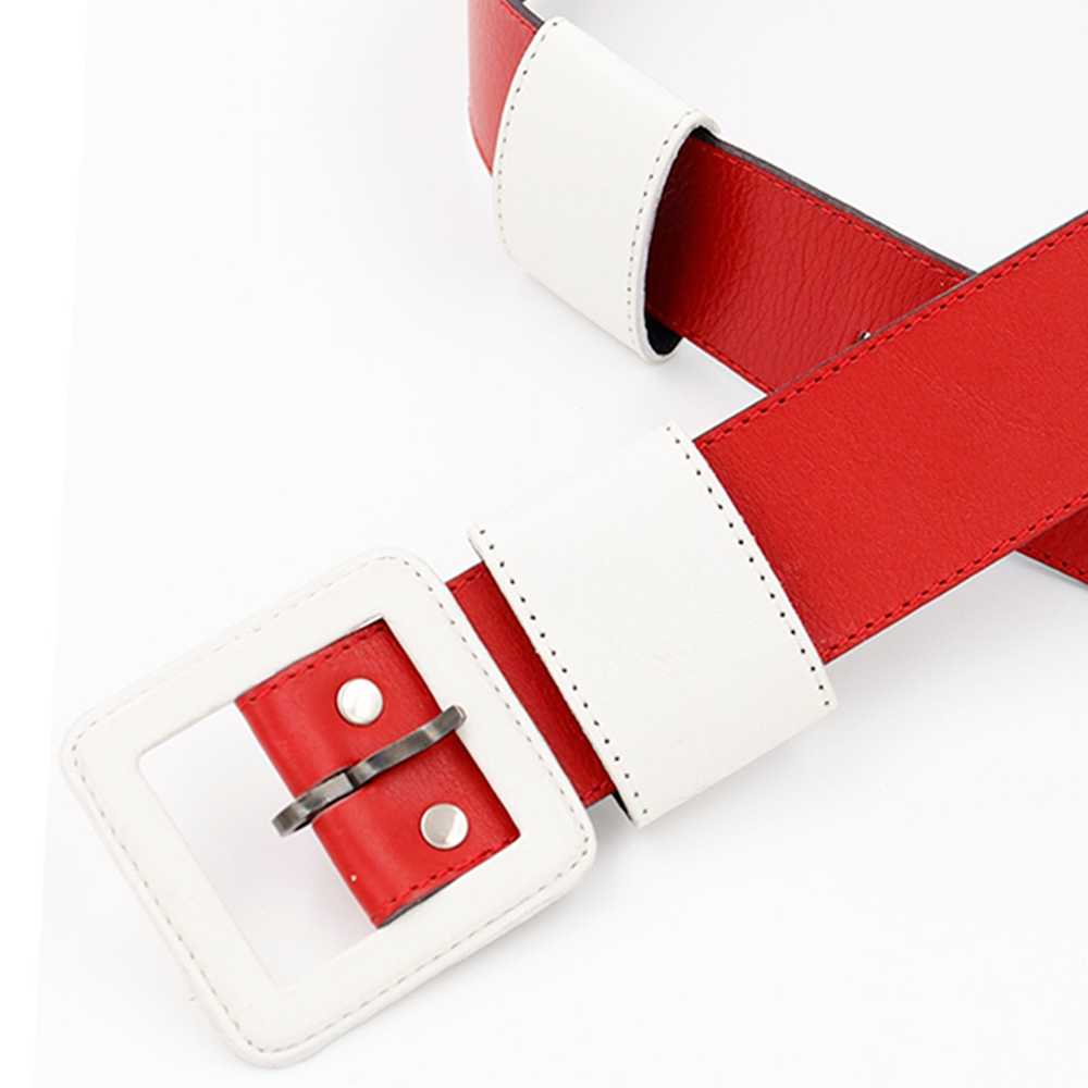 1980s Yves Saint Laurent Vintage Red and White Le… - image 3
