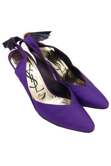 1985 Yves Saint Laurent Documented Purple Satin Rh