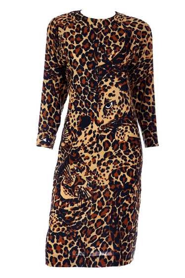 1986 Yves Saint Laurent Leopard Print Runway Dress