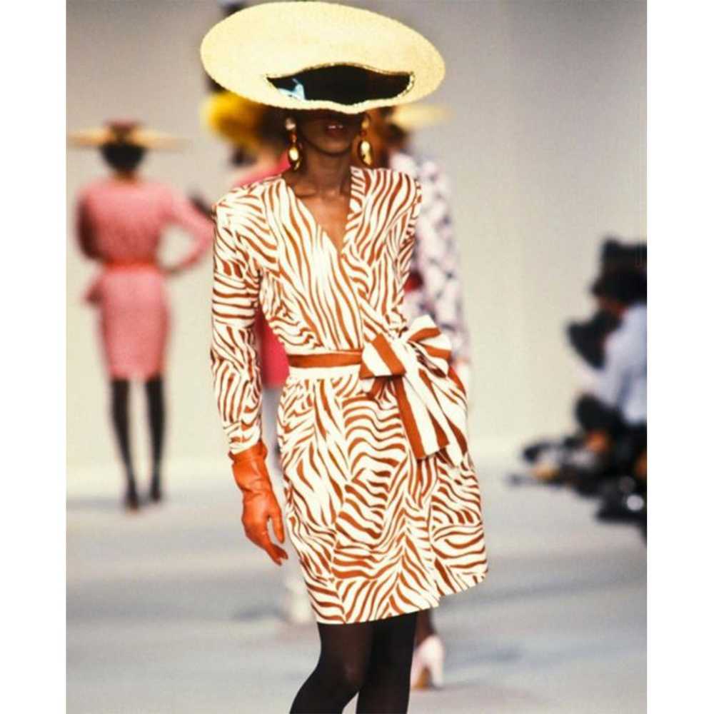 1988 Yves Saint Laurent Vintage Abstract Rust Zeb… - image 2