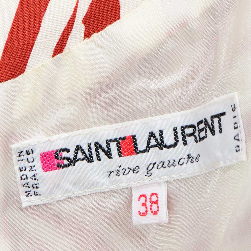 1988 Yves Saint Laurent Vintage Abstract Rust Zeb… - image 8