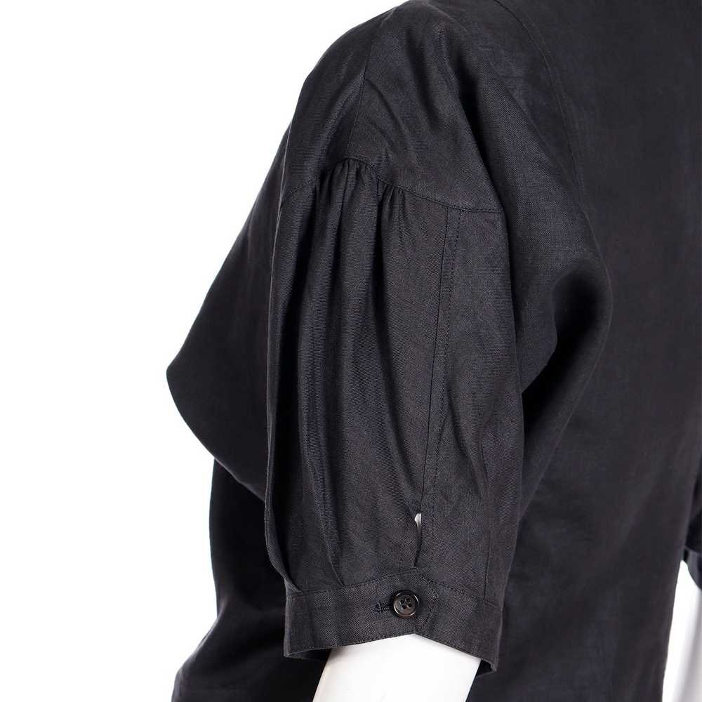 1989 Comme des Garcons 2 pc Black Linen Jacket & … - image 12