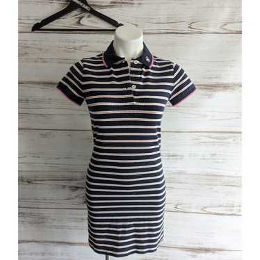 Brooks Brothers Navy White and Pink Stripe Polo S… - image 1
