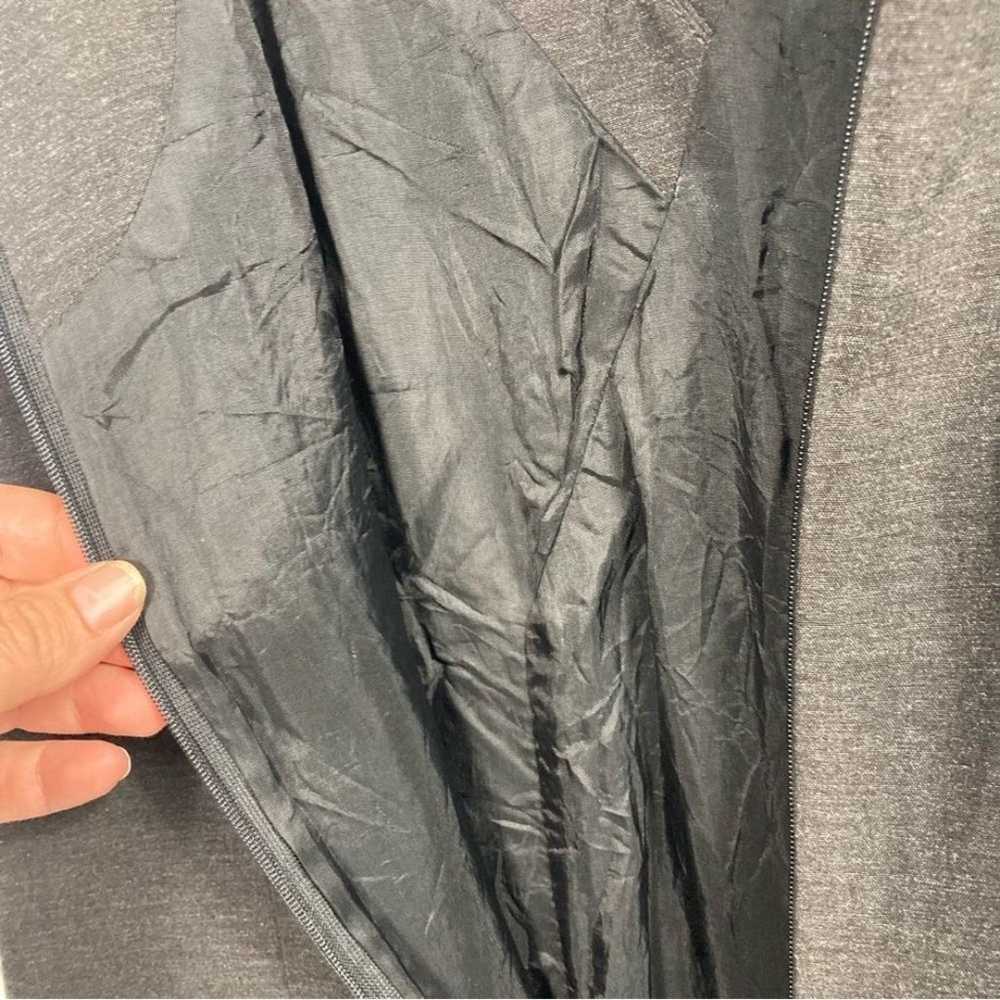 Talbots Dress SZ 12 Dark Gray Faux Wrap Rayon Max… - image 10