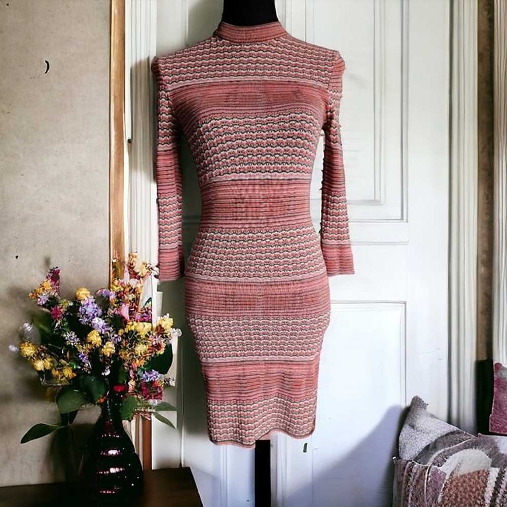 FREE PEOPLE Knit Sweater Bodycon Retro Style Dres… - image 2