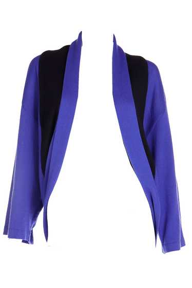 1990s Gianfranco Ferre Purple & Black Draped Wrap 