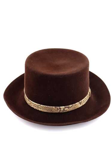 1990s Patricia Underwood New York Brown Wool Hat w