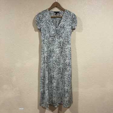 Banana Republic dotted speckled satin dress